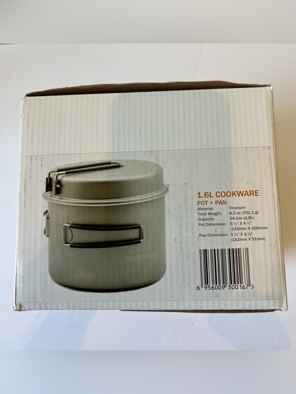 NEW TOAKS TITANIUM 1600ml POT W/ PAN & MESH STORAGE BAG-CAMPING/BACKPACKING-NIB - Picture 3 of 10